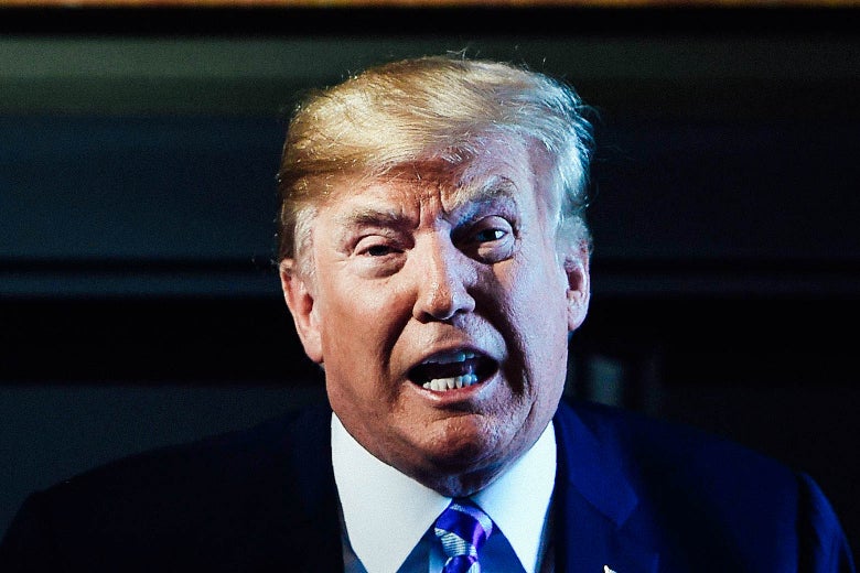 President Trump participates in a roundtable discussion on prison reform Thursday in Bedminster, New Jersey.